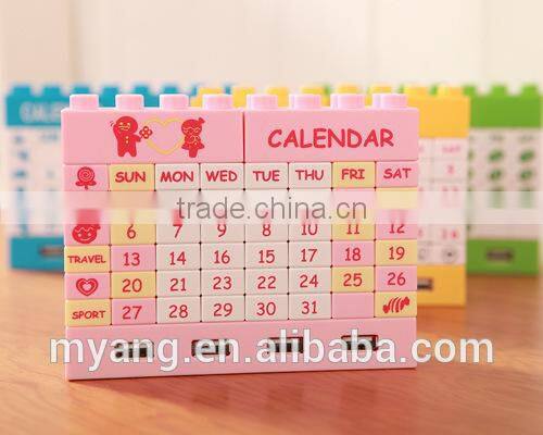 Creative USB HUB DIY blocks usb 2.0 hub calendar with bluetooth/usb hub with cable/Executive DIY desk calendar 2015