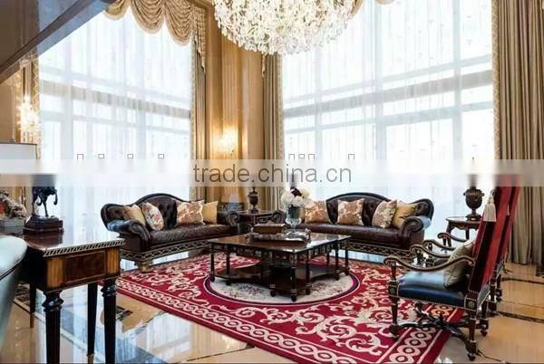 Noble Castle Carved Wooden Dinning Room Furniture Vintage Royal Style Dining Room Long Table For 8 People With Chairs