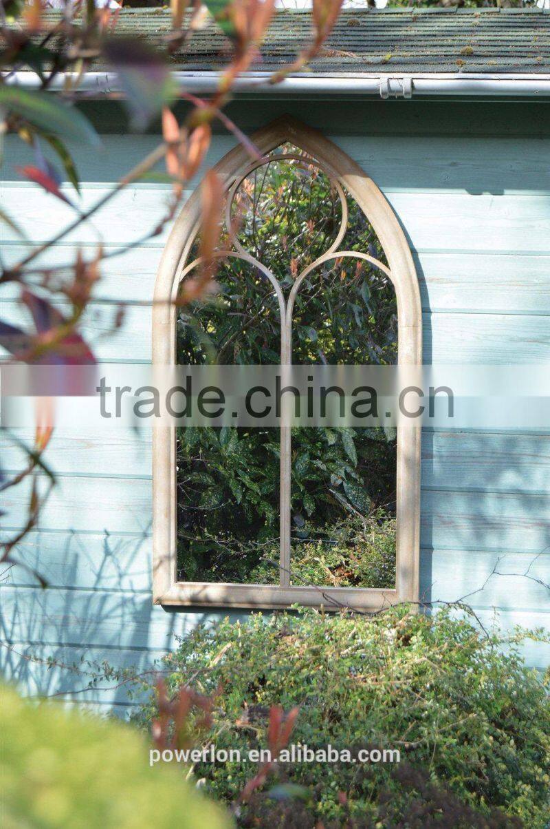 Rustic Garden Outdoor Wall Mirror Chapel Window Design