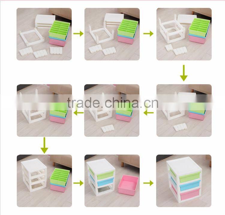 Plastic Two Layer Underwear Socks Storage Drawer Cabinet