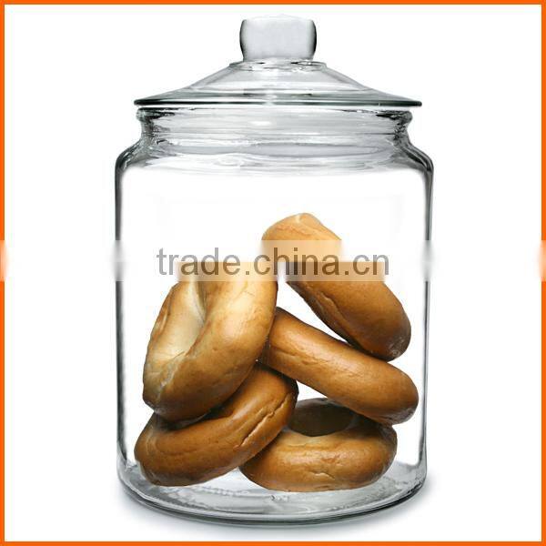 Clear food large glass jar