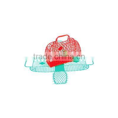 high quality cheap price small plastic vegetable baskets/folding plastic storage basket/plastic baskets with hole/folding basket
