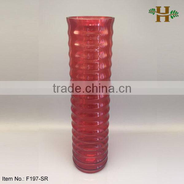 Mouthblown 50cm Tall Clear Flower Vase Wholesale Cheap