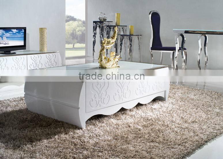 tempered glass Bright MDF modern design coffee table C197
