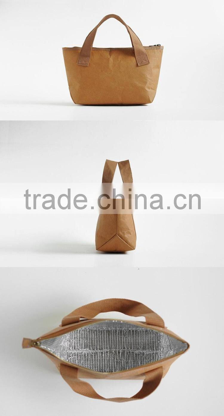kraft paper cooler bag Market Promotion paper ice bag Insulated Cooler Bag for Frozen Food