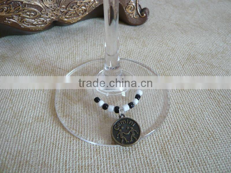 12 constellations wine glass charms wine glass marks