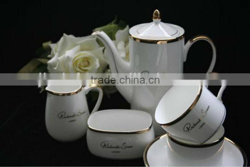 luxury 15pcs porcelain coffee set