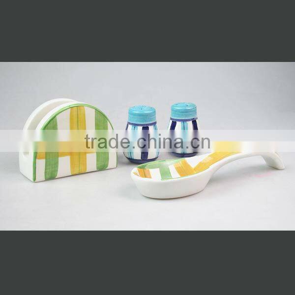 Solid Color Stoneware Napkin Holder