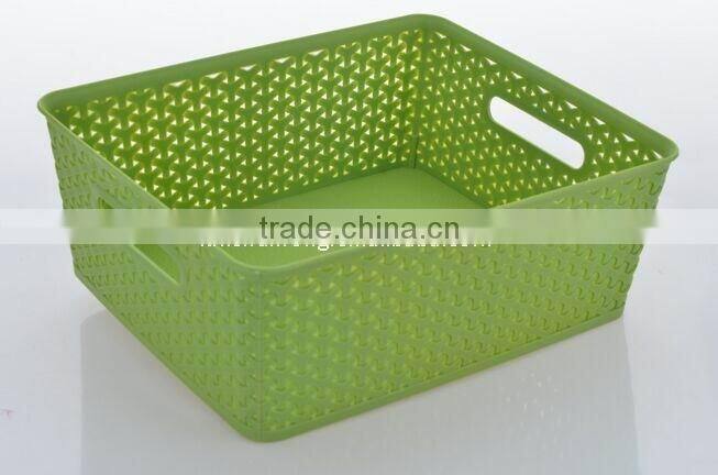 Multi-use home office storage basket/plastic desktop organizer basket