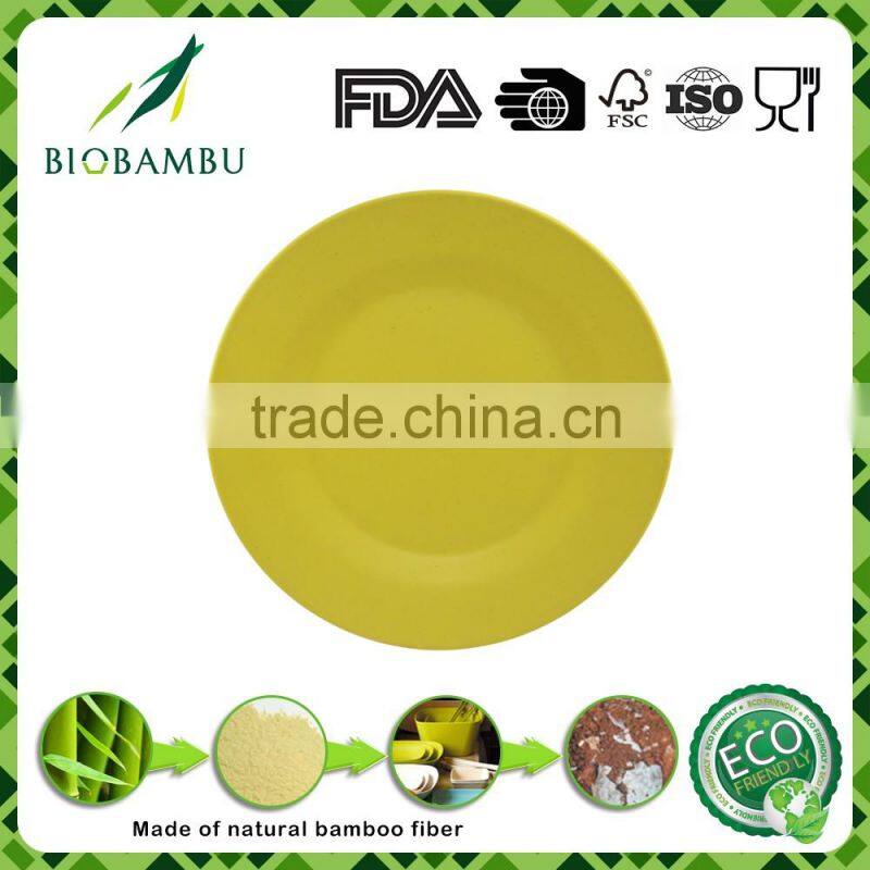 Degradable Popular Best sale bamboo fiber hotel used dinner plates