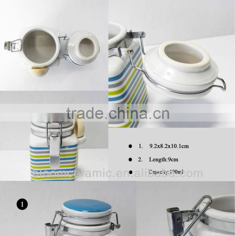 Decal airtight ceramic container