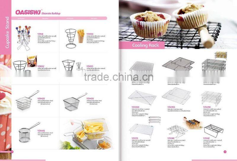 powder coated 2-tier Round Shape Wire Cupcake Stand /cupcake holders