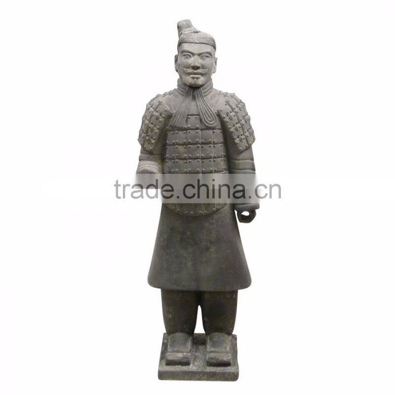 Antique stone craving sculpture chinese warriors statue for sale