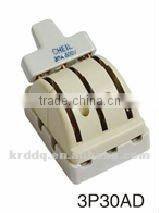 Ceramic knife switch with double and single throw 3P
