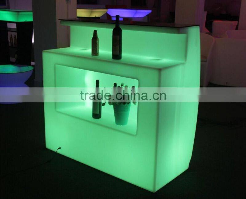 Outdoor Weatherproof Rechargeable Glowing Color LED bar furniture