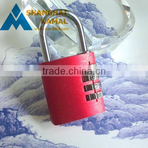 Red Combination Aluminium Padlock