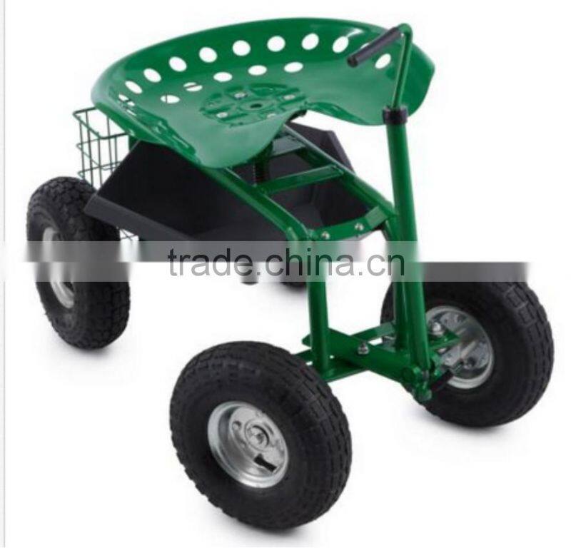 Garden work seat cart With Bucket Basket TC4501D