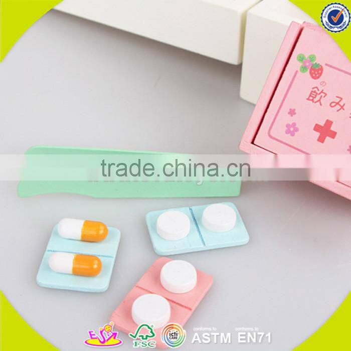 wholesale Good sale wooden medical box toy for kids,Pretend play child doctor toy,High quality wooden medical toy W10D012