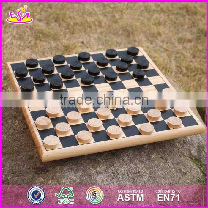 2017 New design children play wooden chess board W11A052