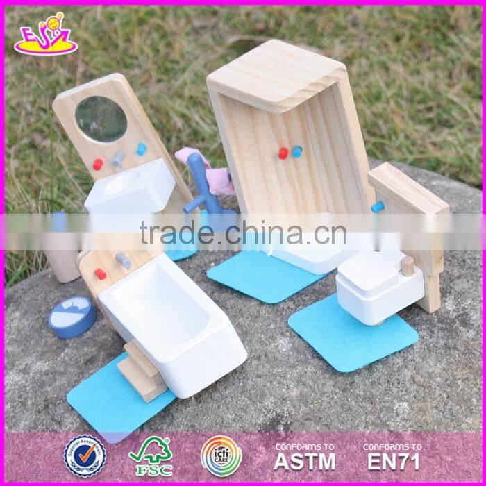 2017 New design kids pretend play toys wooden miniature dollhouse furniture W06B054