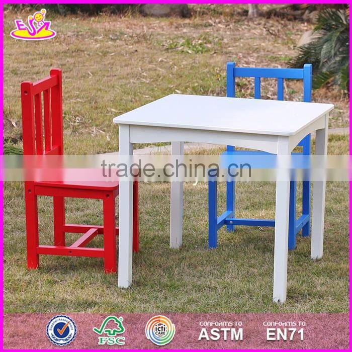 High quality kindergarten table and chairs natural wood daycare furniture W08G209-S