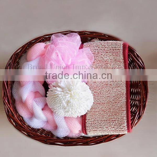 High Quality 4PC Mesh Bath Sponge Set