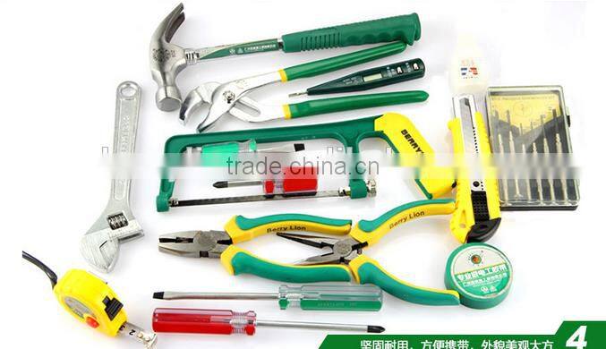 Berrylion 22pcs Home use Hand Tool Set Adjustable wrench Hammer set