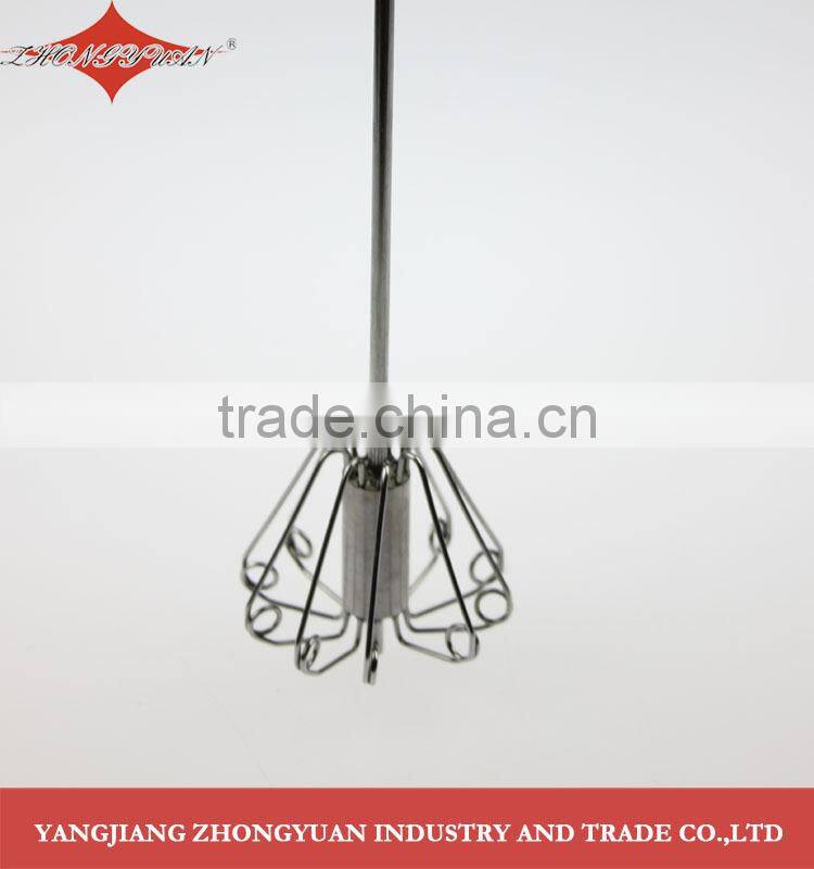 Stainless steel rotary self-mixer miracle whisk 10-inch hand push