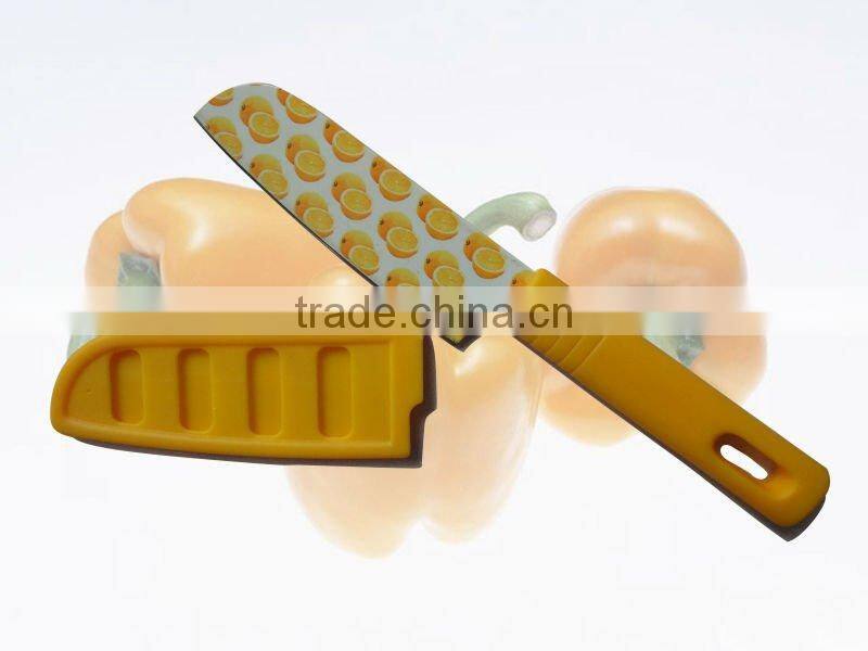 kitchen knife,non-stick fruit knife with sheath