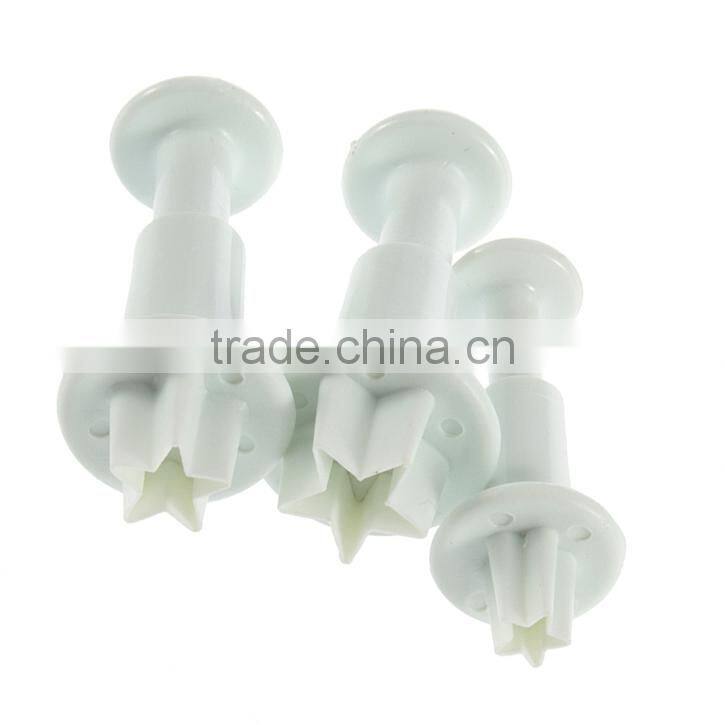 New 3 pcs Cake Sugar Sugarcraft Tool Star Cake Cutter Plunger Star cake decorating supplies