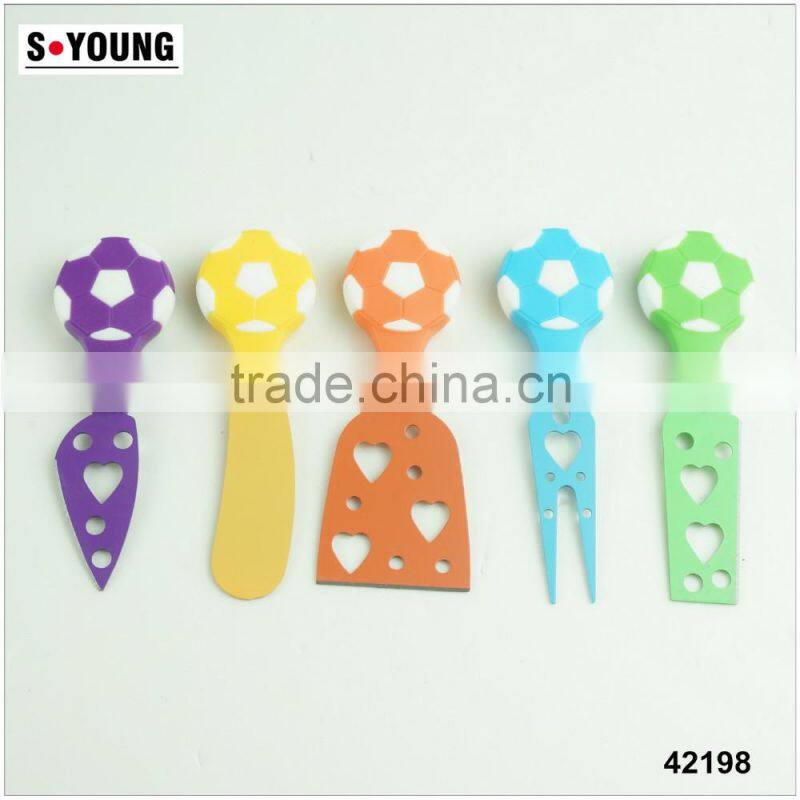 42198 5 Pieces Set Cheese Knives Steel Stainless Cheese Slicer Cheese Cutter