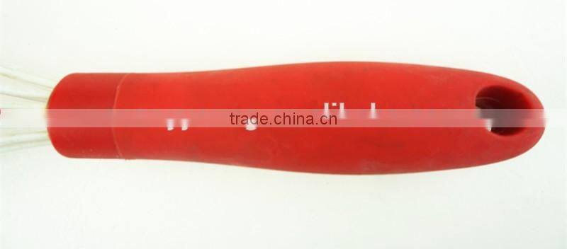 13007Silicone Double Helix Rapid Whisk with wooden handle