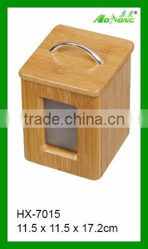 Wholesale Bamboo Chocolate / Jam / Cookie Storage Jar For Food With Lid