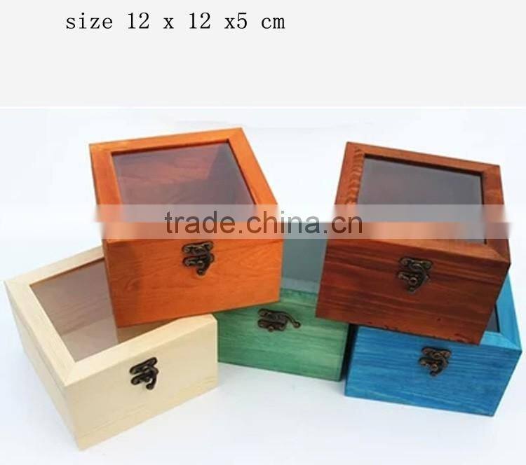 W holesale simple colorful eco-friendly Original wooden box for watch with good price wood box