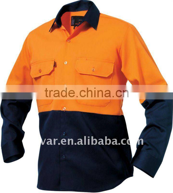 mens cotton orange uniform Shirt
