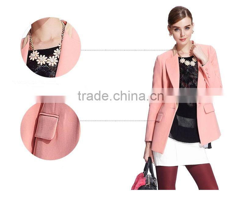 Leisure, Show Thin, Long Sleeve Short Coat Ladies Suit