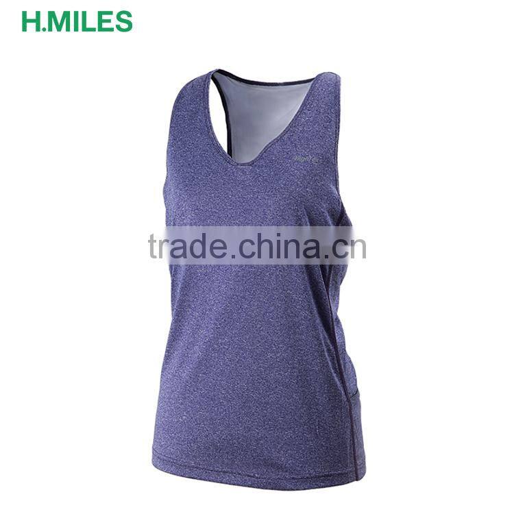 2017 polyester / elastane sport gym running womens tank top