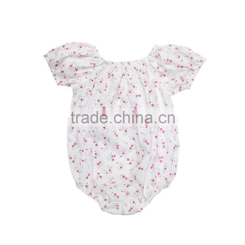 Summer wholesale baby boutique clothing rompers baby girl floral rompers infant and toddler rompers