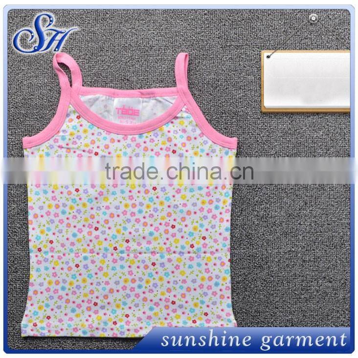 wholesale white kids cotton t shirt kids girls vest