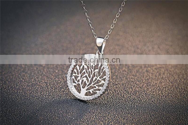 New fashion jewelry simple circular design 925 silver pendant