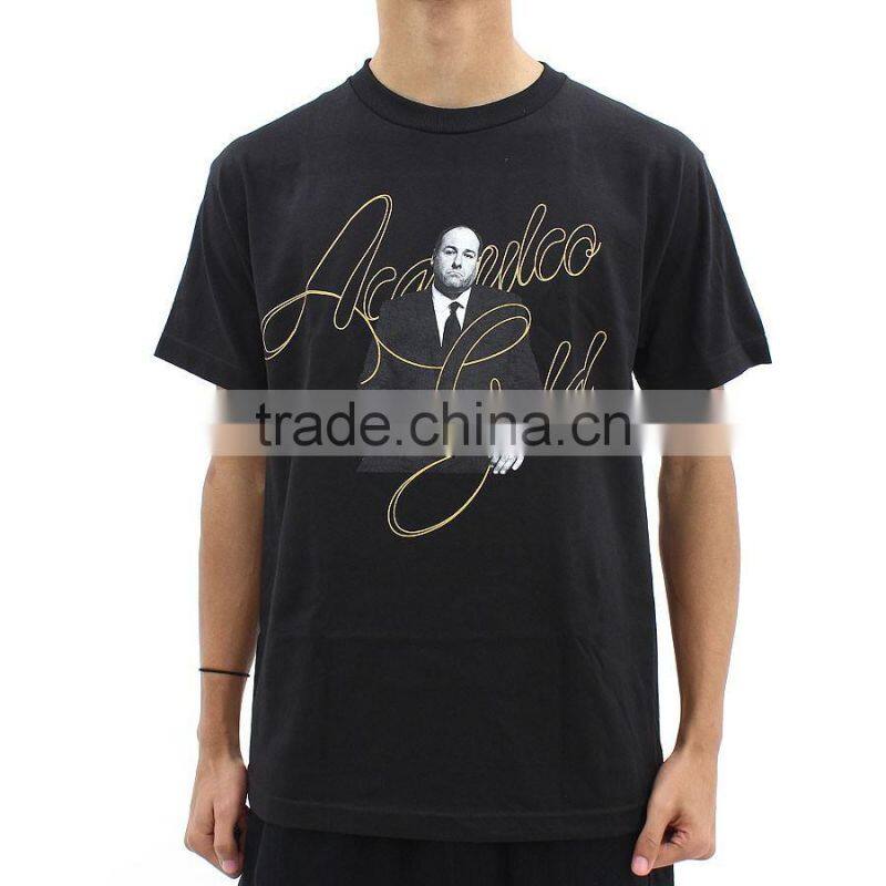 Thin printed elongated cotton t-shirt
