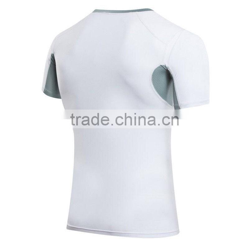 Underwear Men's Muscle Stretch Fabric Compression Tight T-Shirt Workout Running Sports Gym Athletic Marathon T Shirt