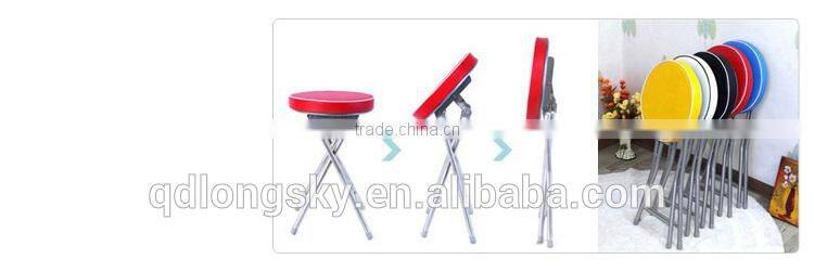 LS-9009A Portable Soft round seat metal folding chair metal foldable chair