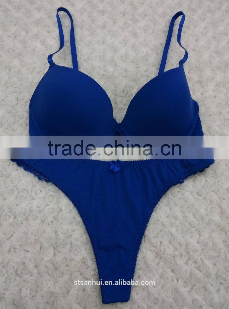 Lace transparent blace bra and panty sets is hot selling 2016