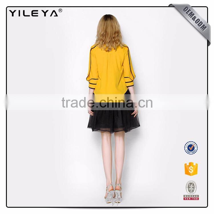 Latest fashion blouse design,sexy lady Chiffon blouse & top Design,long sleeve blouse for ladies