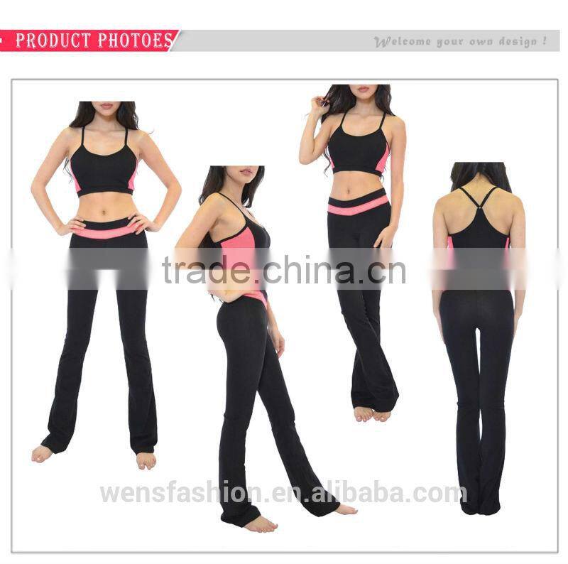 Girls Black Yoga suit exercise/ girls wholesale boutique clothing
