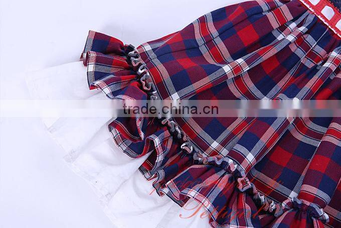 tartan crop top and skirt set spanish baby clothing