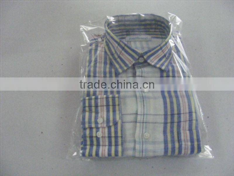 men's yarn dyed checked linen shirt