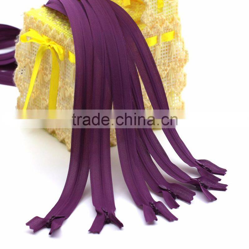 Eco-friendly Colorful 3# 30 cm Lace Tape Women Invisible Zipper