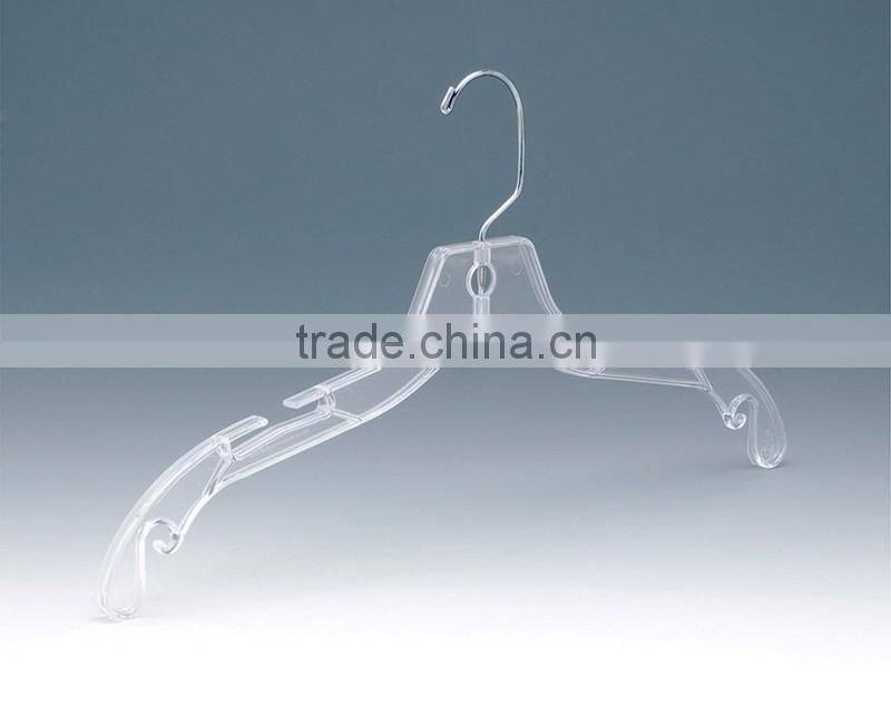 Semi-clear luxury white large plastic hanger